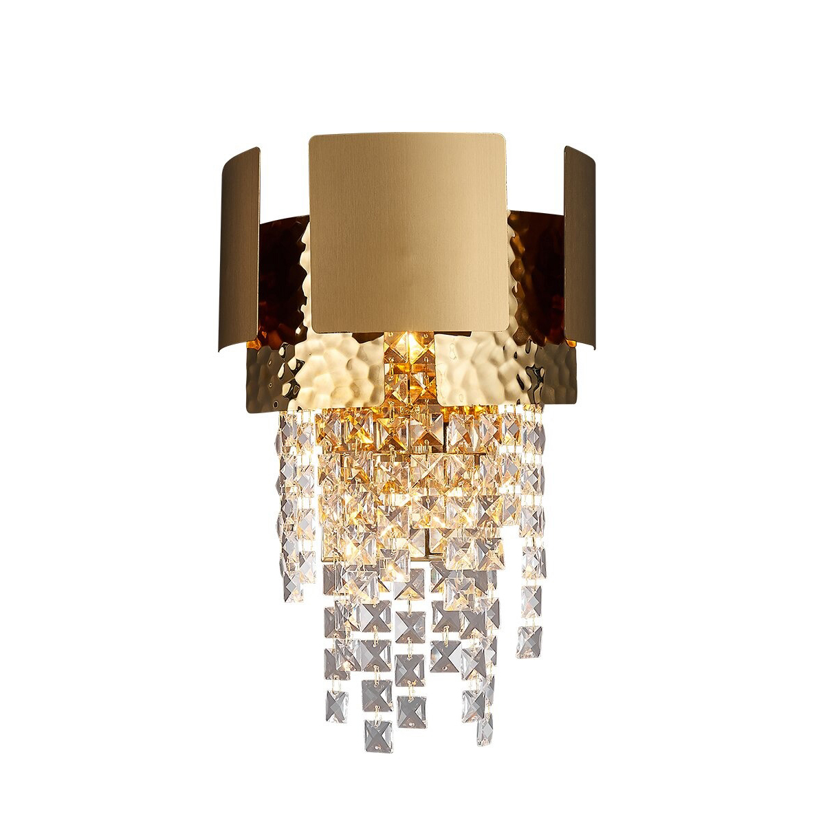 Gold Wall Lamp Modern Crystal Bedside LED Wall Light Scone Fixture