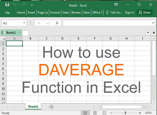 how to use daverage function