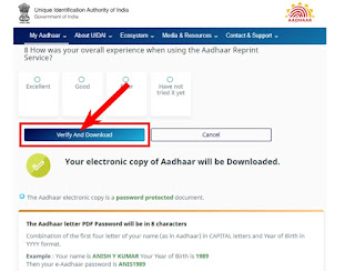 Aadhar card download