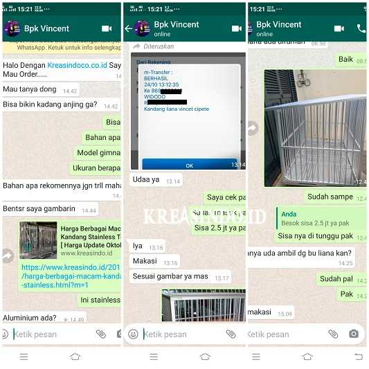 Kandang Anjing Aluminium pesanan Bpk Vincent di Cilandak Jakarta Selatan
