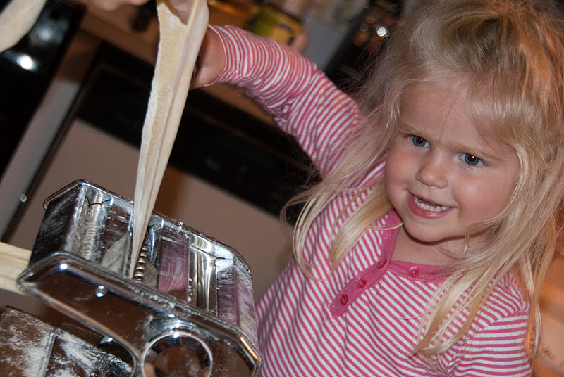 The Price Family Making Pasta with Papa