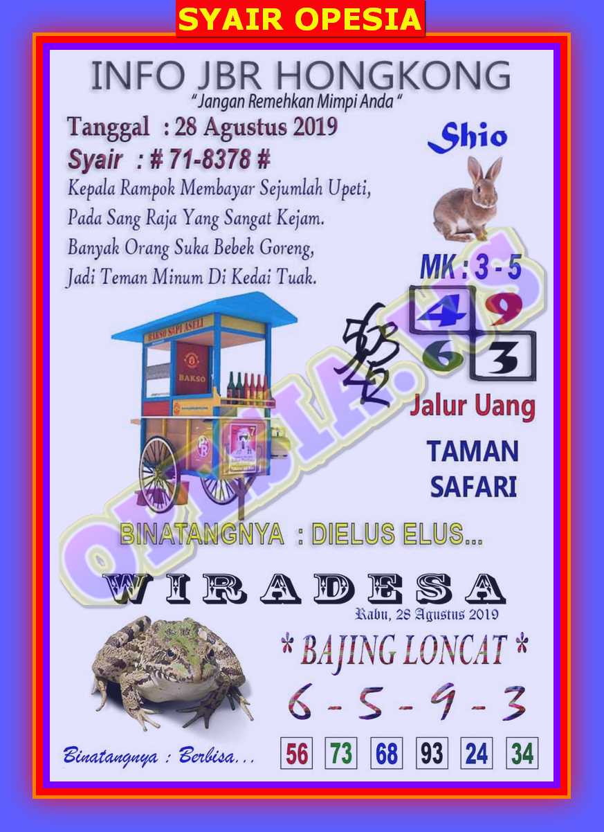 ♥ Syair batik hk 28 agustus 2020