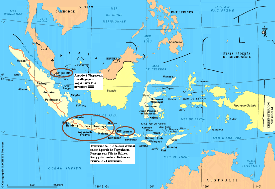 Mon de voyages Notre Itinéraire de 3 semaines en Indonésie 4 cartes pour vous situer