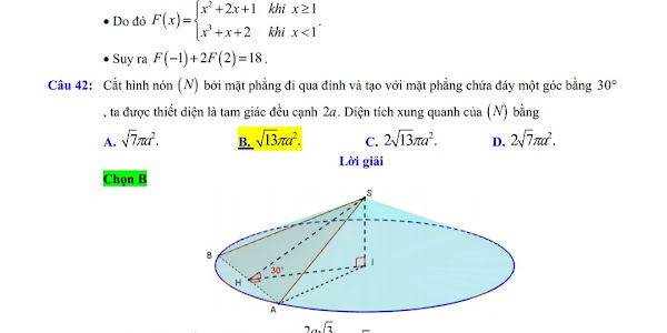 4 mã đề gốc của đề Toán 2021 và đáp án, lời giải chi tiết