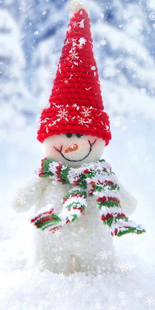 Ảnh nền mùa giáng sinh : chú người tuyết siêu dễ thương