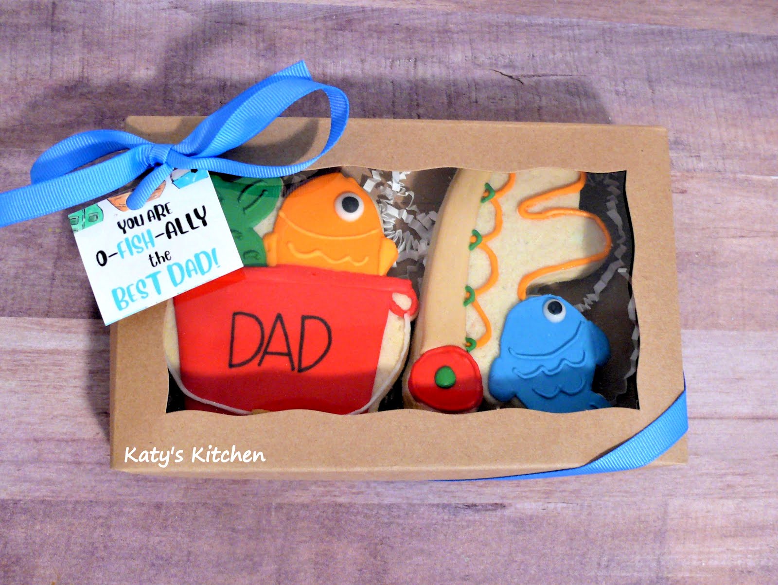 Katy's Kitchen: Father's Day Fishing Cookie Gift Set