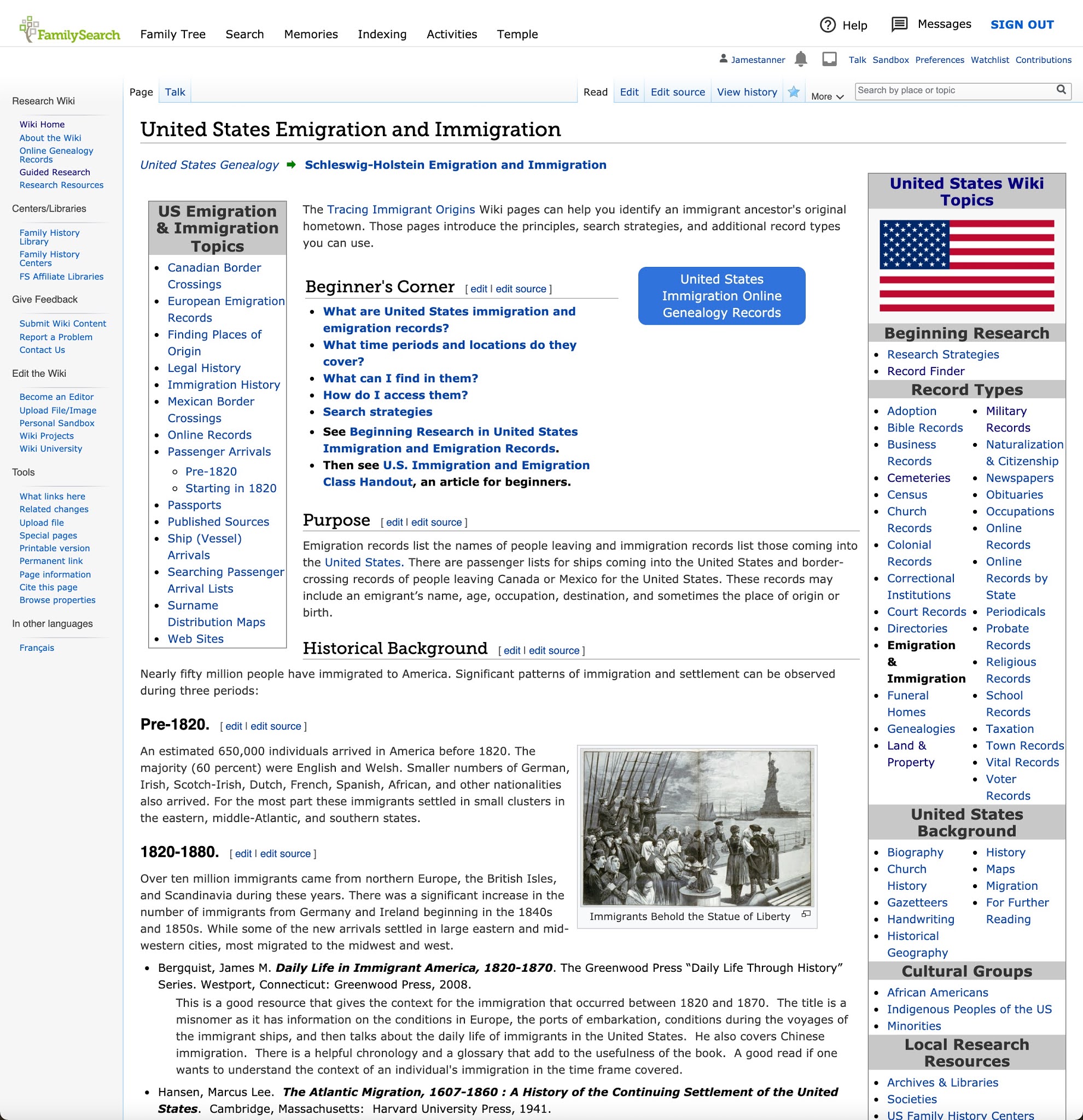 Genealogy's Star Finding Your Ancestors in Immigration Records