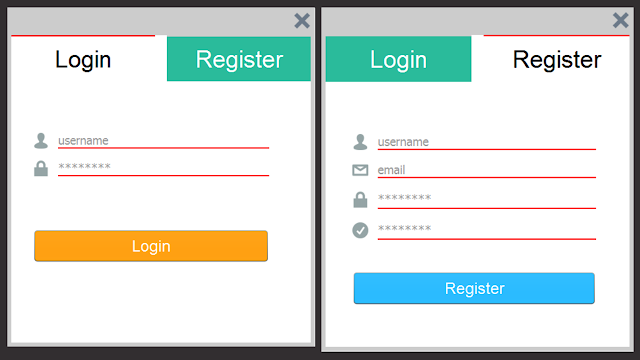 Java Login And Register Form Design In One Window