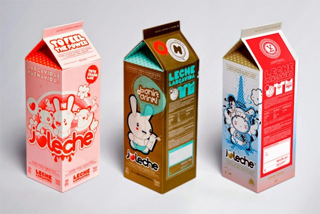 Κουτιά φρέσκου γάλακτος με τέχνη