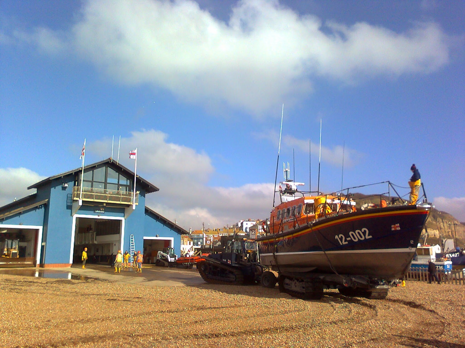 Steve on Hastings: Lifeboat Training Exercise now!