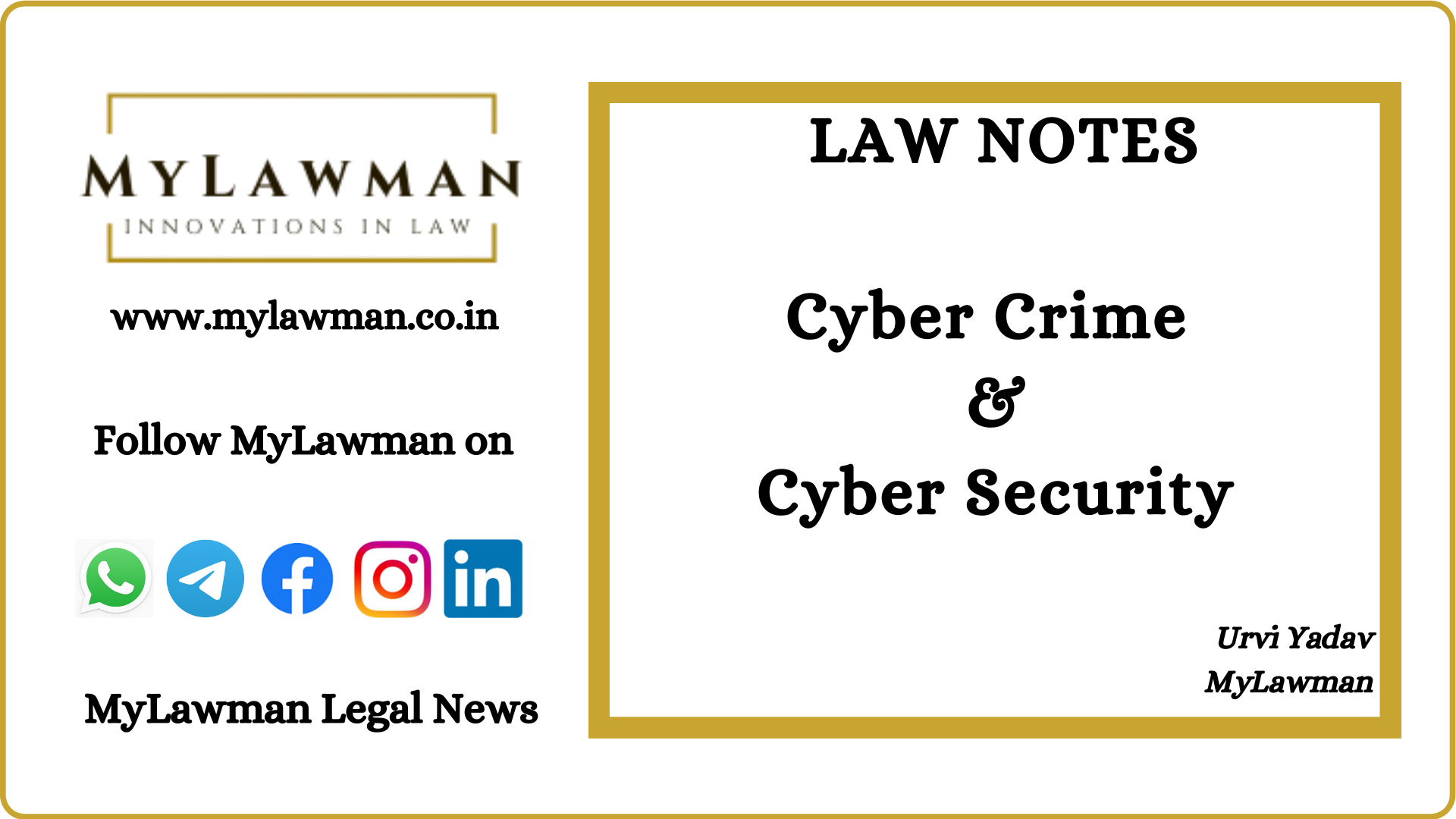 [Law Notes] Cyber Crime & Cyber Security by Urvi Yadav