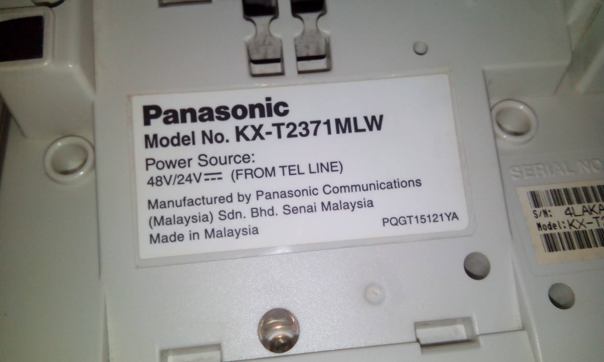 Life Begins at Forty Panasonic KXT2371MLW telefon repair