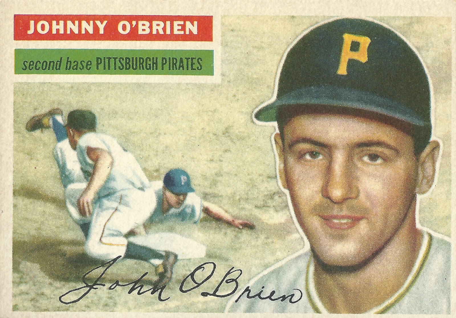 1956 Topps 65 Johnny O'Brien Pittsburgh Pirates