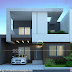 2800 sq-ft 4 bedroom modern contemporary  house front elevation