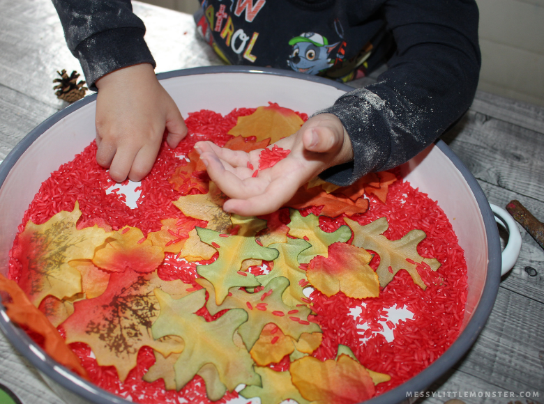 Fall Leaf Sensory Bin Messy Little Monster fall-leaf-sensory-bin-messy-little-monster