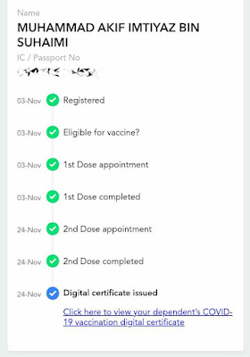 Vaksin dos 2, vaccine second dose, pfizer, vaccine for covid19,  digital certificate for Covid19 vaccination, tarikh temujanji vaksin covid19
