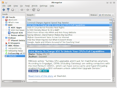 akregator feed reader