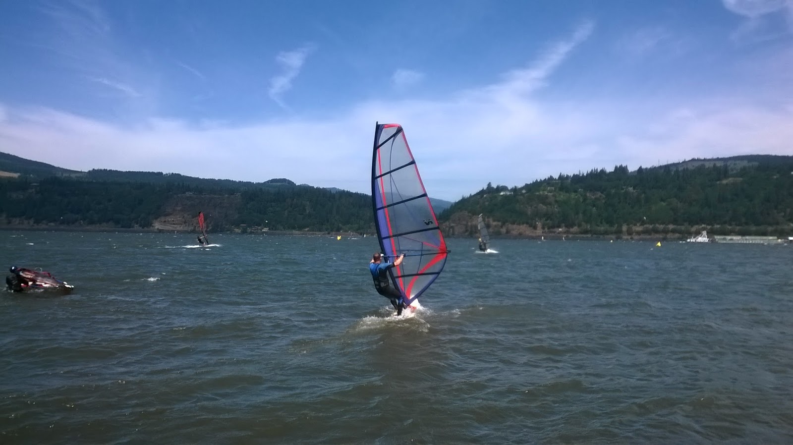 Bloated Skiing May 30, Windsurf Hood River