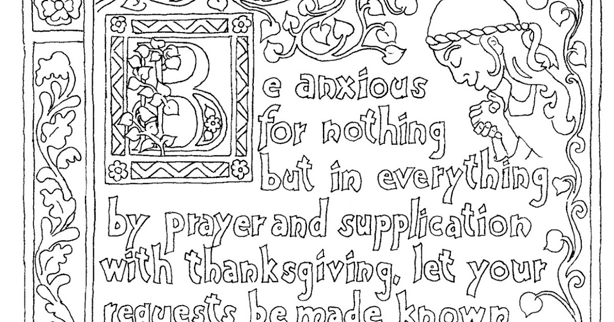 Coloring Pages For Kids By Mr Adron Printable Philippians 4