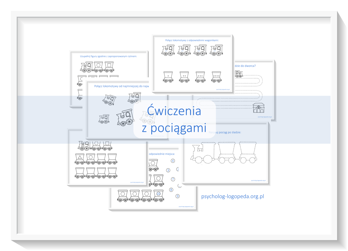 cwiczenia lewej półkuli pociagi sekwencje karty pracy