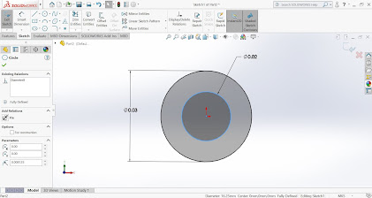 Drawing a nut in SolidWorks