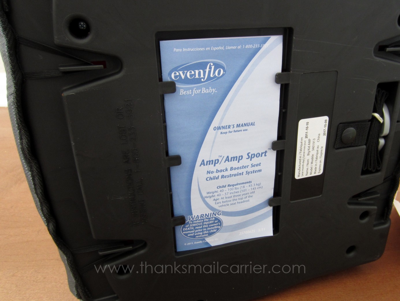 Thanks, Mail Carrier | Evenflo Big Kid Amp Booster Seat {Review & Giveaway}