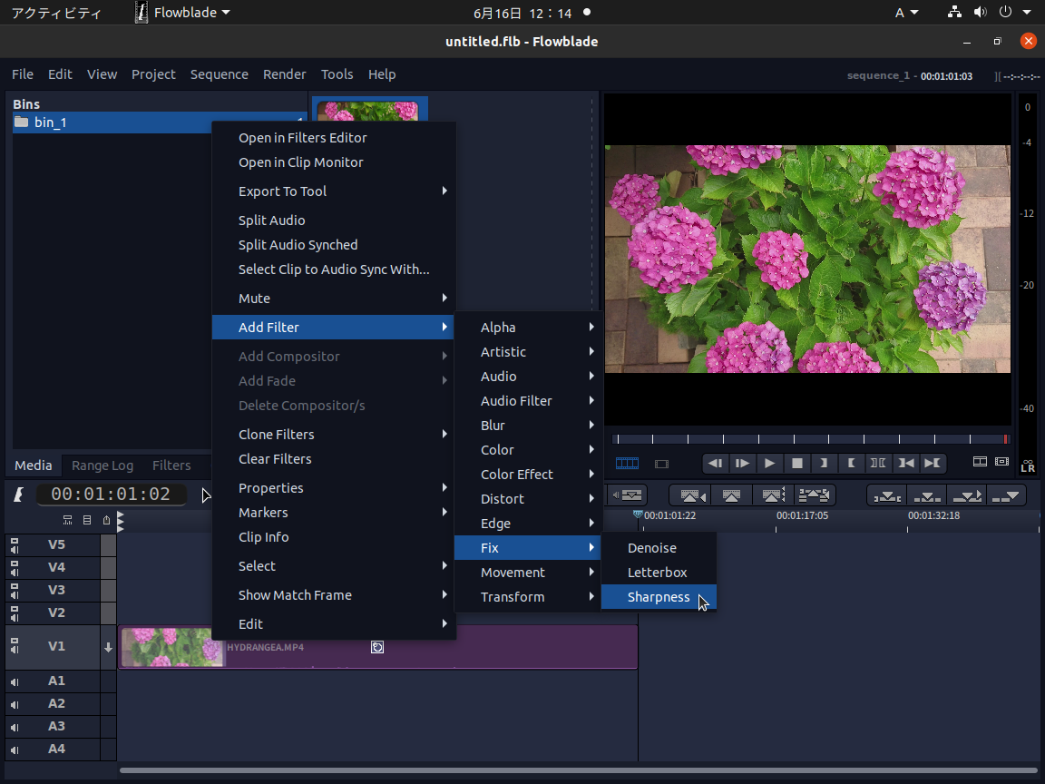 serverあれこれ FlowbladeでSharpnessフィルタを使用してシャープネスを設定する