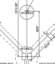 Distance to pitcher's rubber, major league baseball diamond