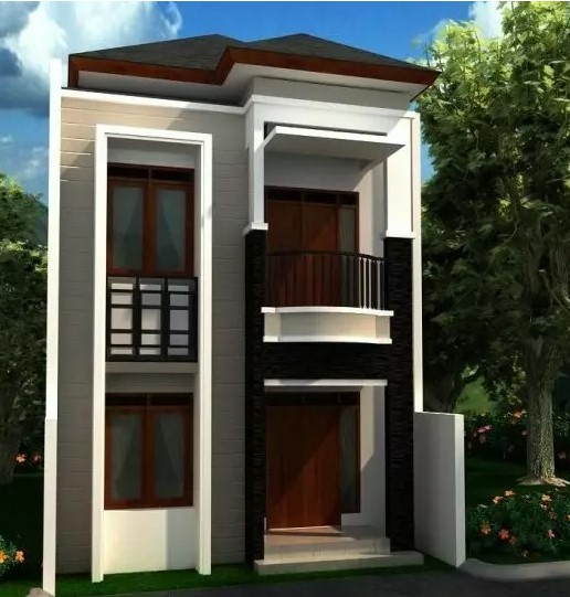 simple 2nd floor house front design pictures