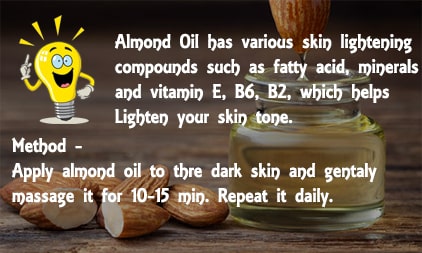 Almond oil For Skin Whitening
