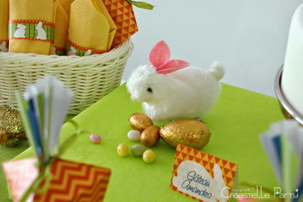 lapin sauteur décoratif pour la Sweet table lapin de Pâques