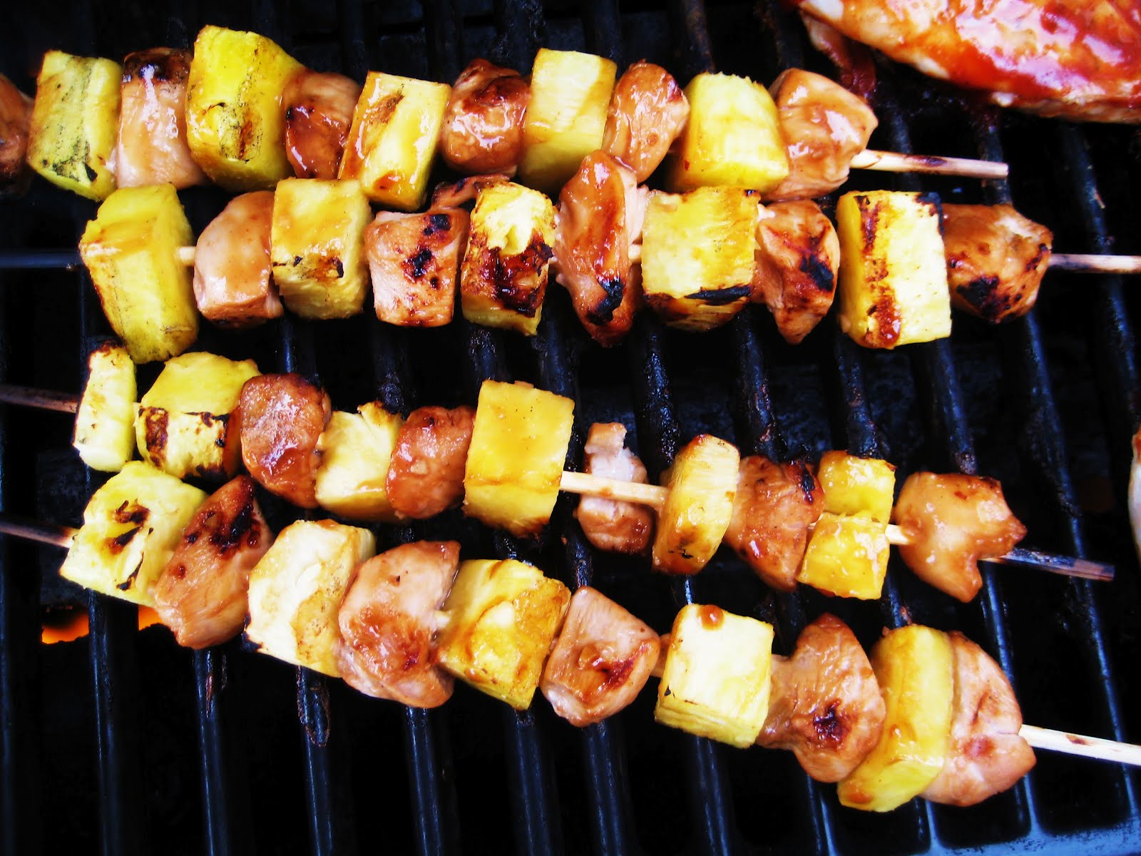 Bake Beat and Blend Teriyaki Chicken & Pineapple shish kabobs