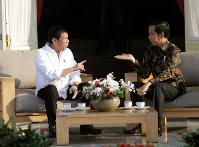 President Rodrigo Duterte (left) and President Joko Widodo, Jakarta, 2016