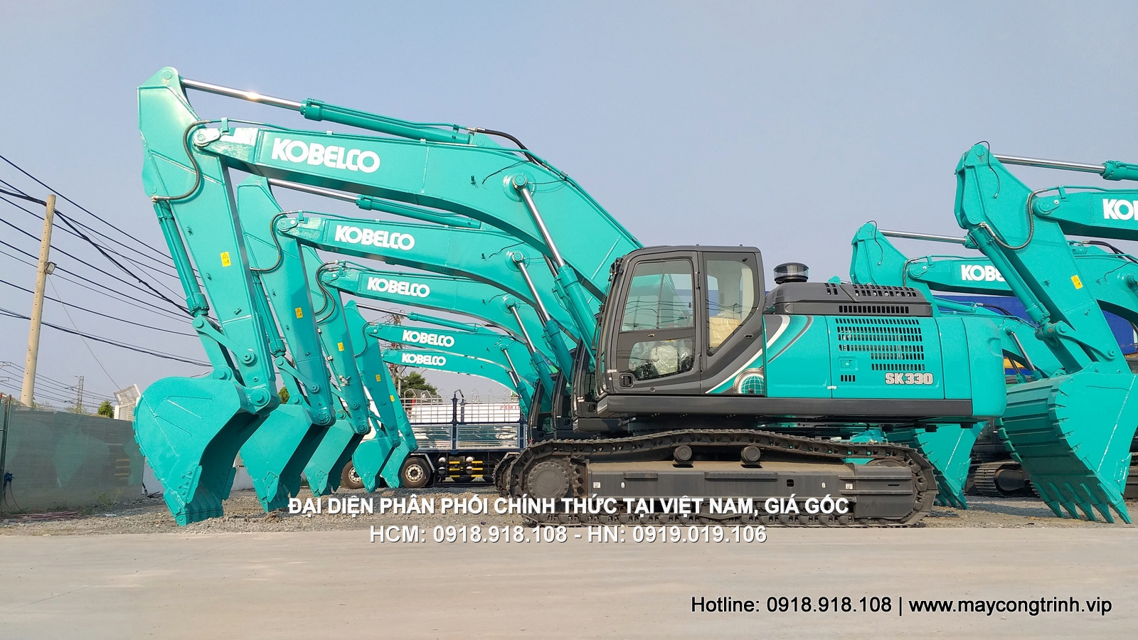 Máy xúc đào Kobelco ( Máy đào, Máy xúc ) SK330-10, gầu 1.6 - 1.9 m3