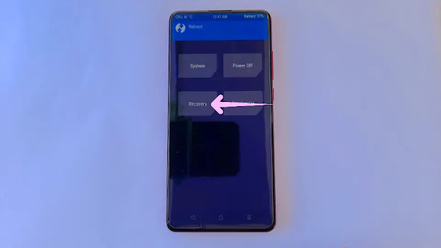 clicking on recovery click on recovery