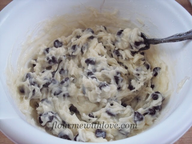 cream cheese, chocolate chips, coconut