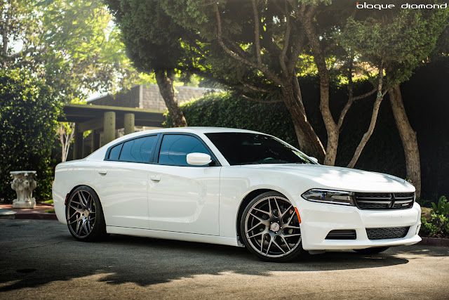 2015 Dodge Charger with 22 Inch BD-3’s in Matte Graphite - Blaque Diamond Wheels