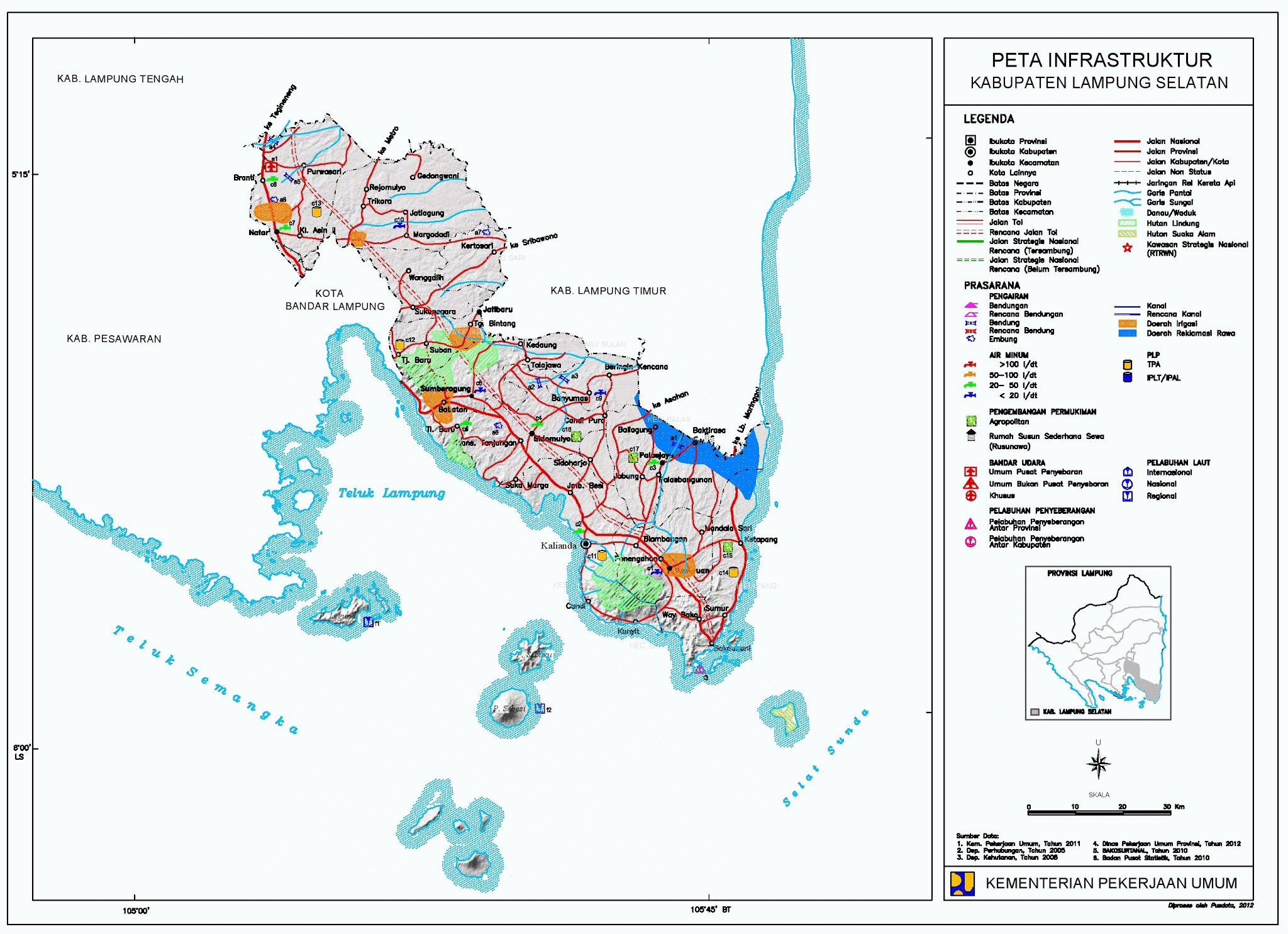 Peta Kota: Peta Kabupaten Lampung Selatan