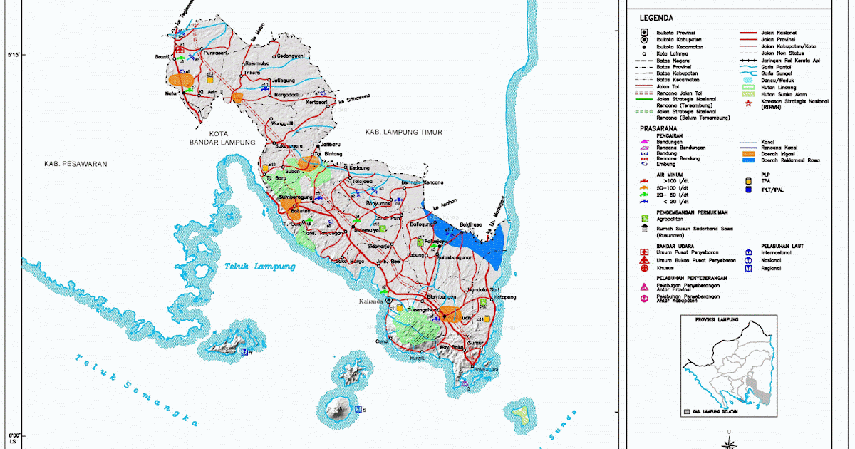 Peta Kota Peta Kabupaten Lampung  Selatan