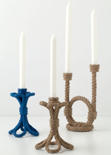 rope candle holders