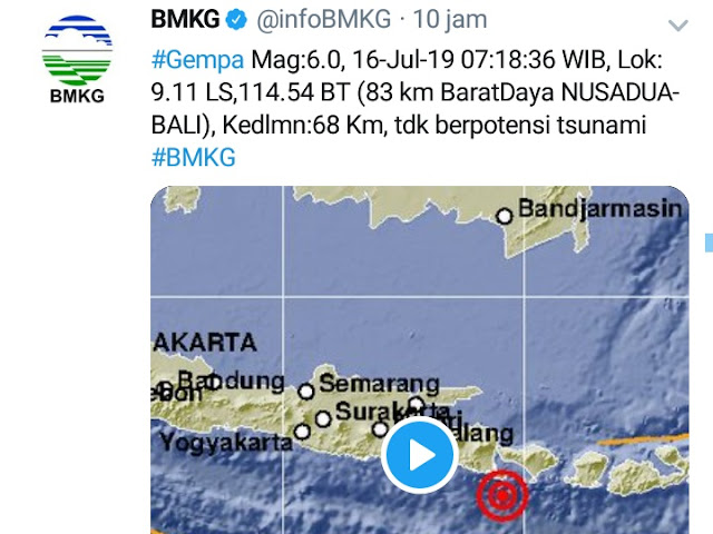 Gempa di Nusa Dua Kagetkan Warga Lumajang