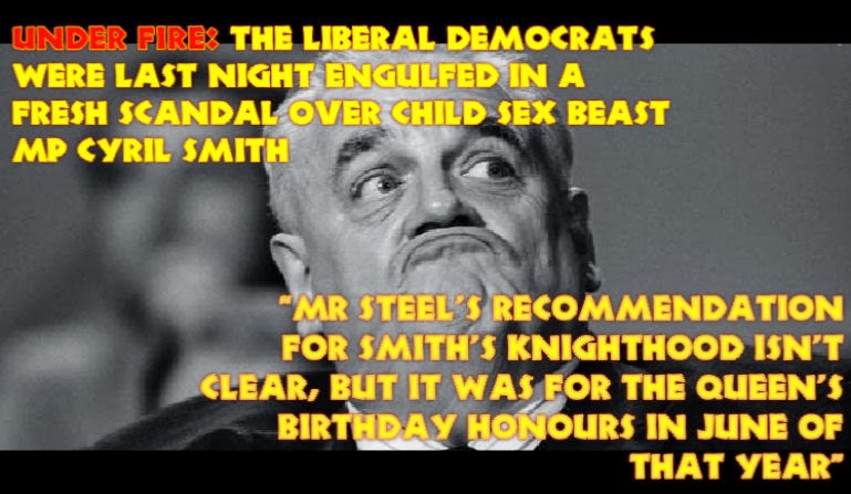 Liberal party leader David Steel put sex beast MP Cyril Smith forward for a knighthood