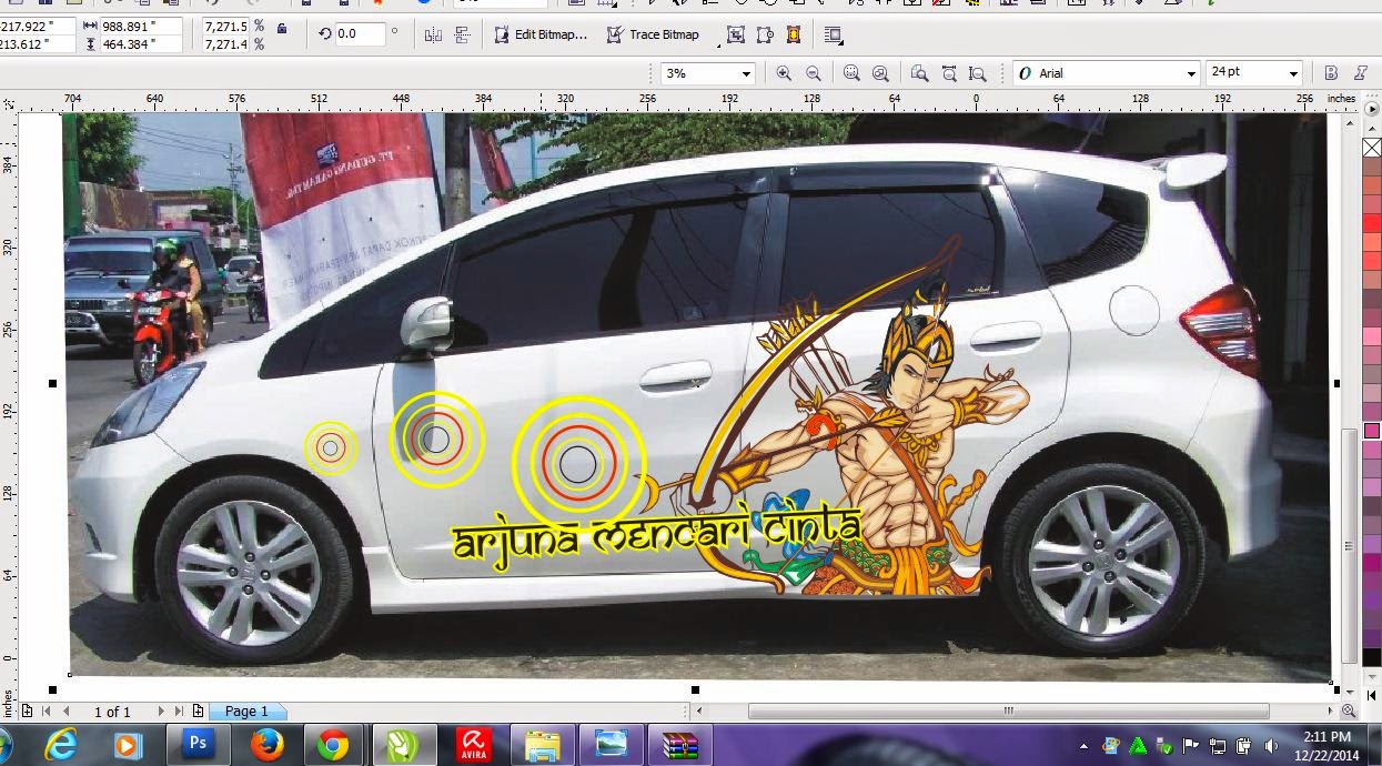Cutting Sticker Wayang Arjuna Ki Dalang Rohmad Hadiwijoyo