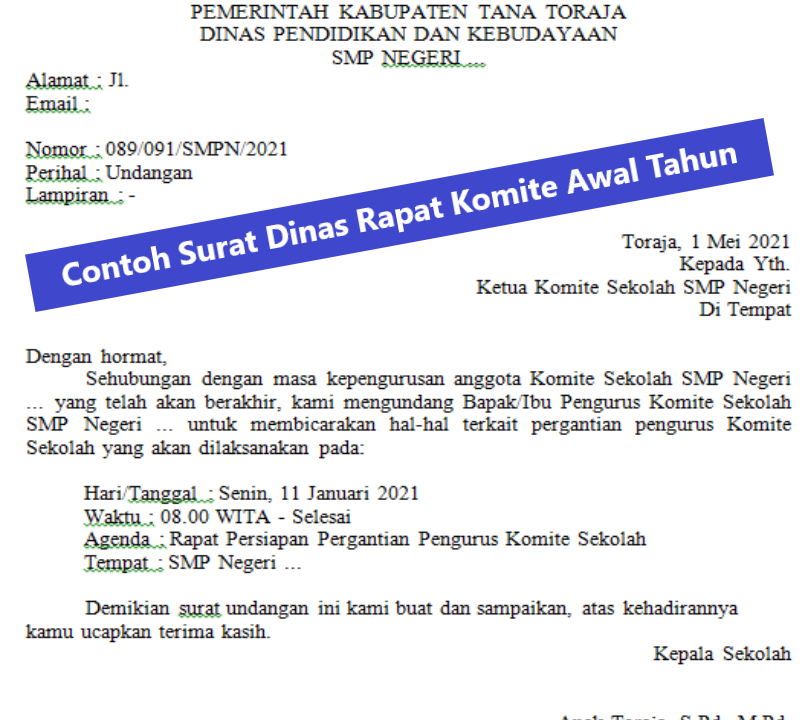 37++ Contoh surat dinas sekolah word terbaru yang baik dan benar