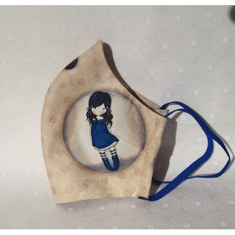 mascarilla con motivos de la gorjuss nina 14 cm