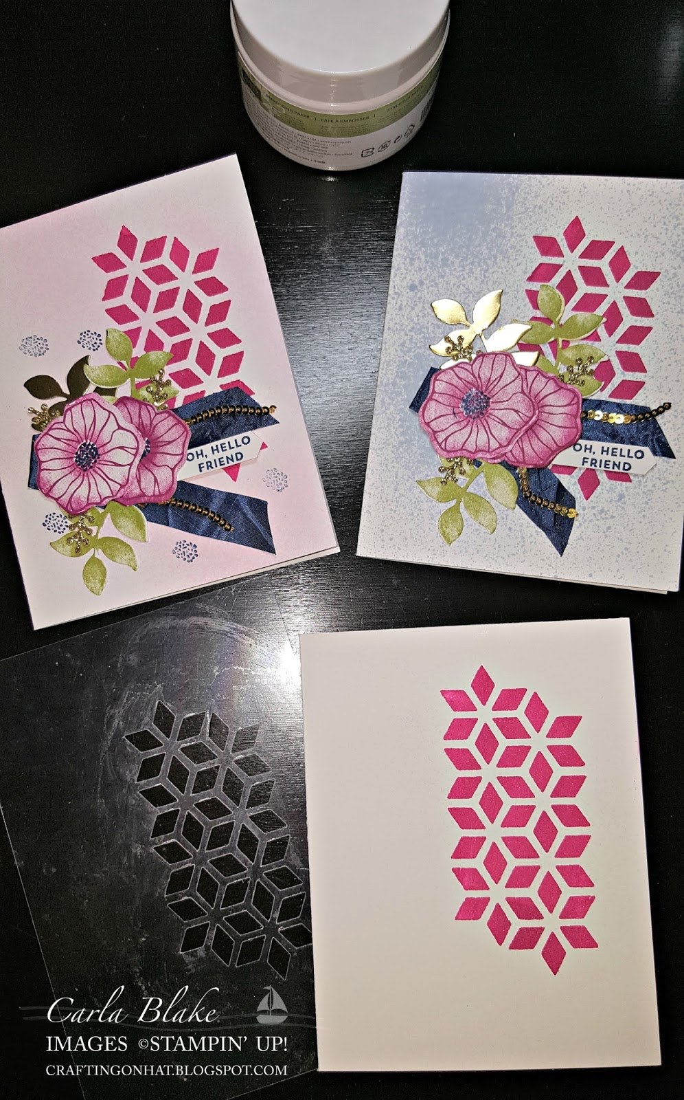 Crafting On Hat Fun with Embossing Paste