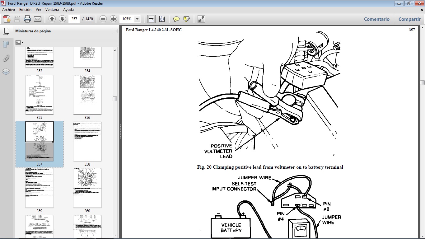 Manuales de Taller de FORD FORD RANGER 19831988 con motor 4 cil. 2.3L