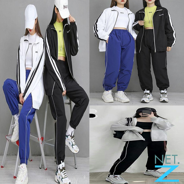 Body Fitting Crop Top and Track Pants