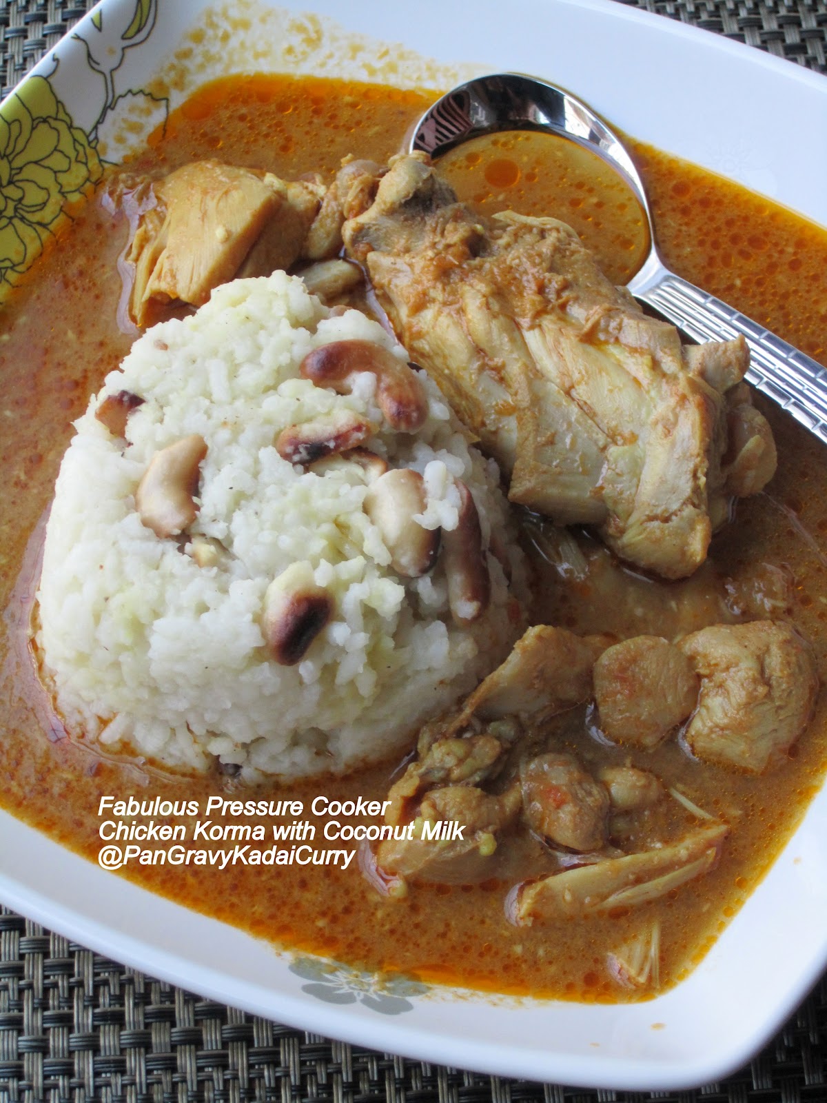 Pan Gravy Kadai Curry Pressure Cooker CoconutChicken Curry