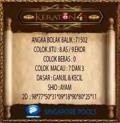 Kode Syair Sgp Hari Ini 4 Oktober 2021 - Keraton4D